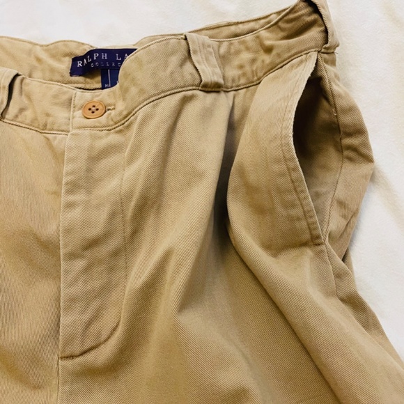 Ralph Lauren Purple Label Wide Leg Khaki Pant - Picture 4 of 7